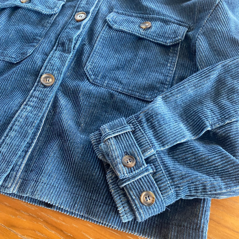 AVEC LES FILLES cropped corduroy shacket size large - Picture 2 of 11